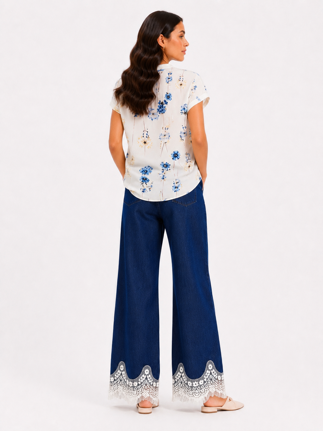Jeans con pizzo