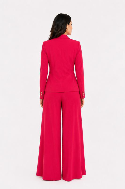 Pantalone a palazzo con zip laterale