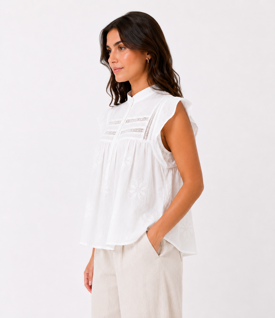 Blusa in sangallo