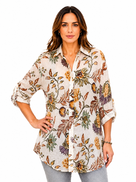 Camicia con fiori