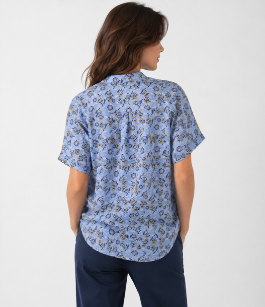 Camicia con collo alla coreana