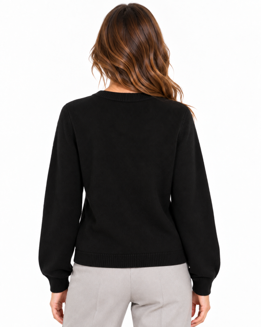Cardigan con applicazioni gioiello