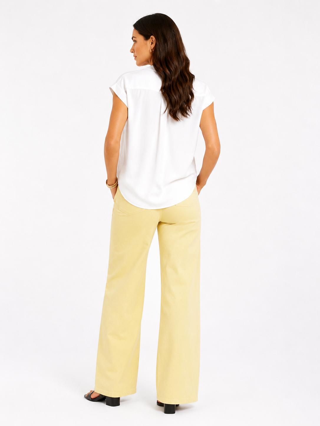 Pantalone a palazzo in cotone