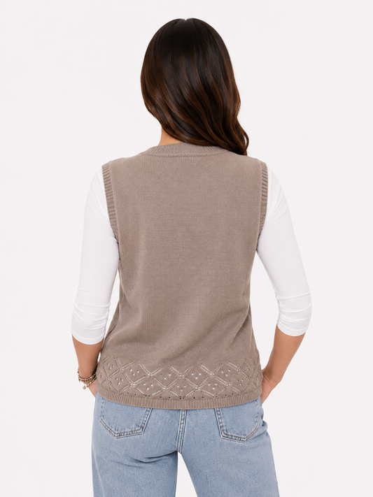 Gilet in misto lino