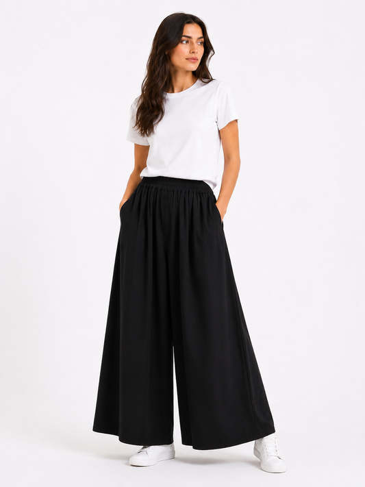 Pantalone largo in cotone