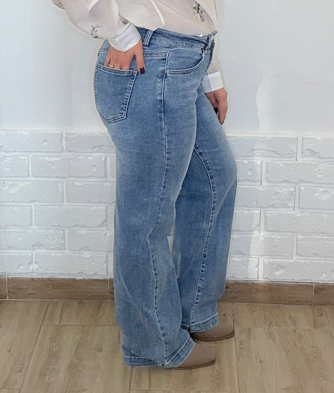 Jeans elasticizzato dritto