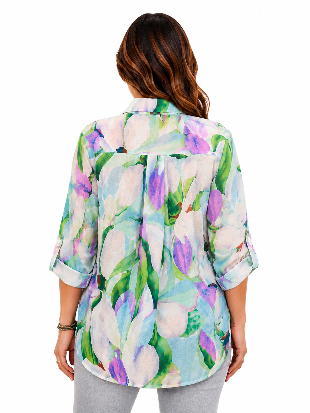 Camicia a fiori grandi