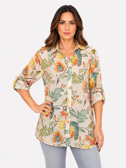 Camicia con fiori