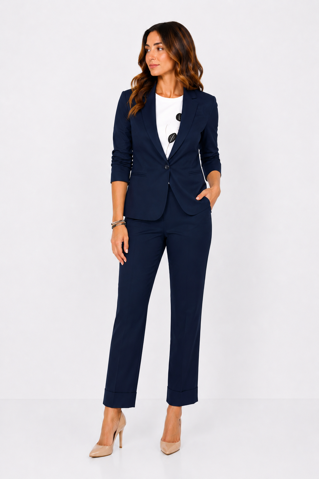 Pantalone con risvolto