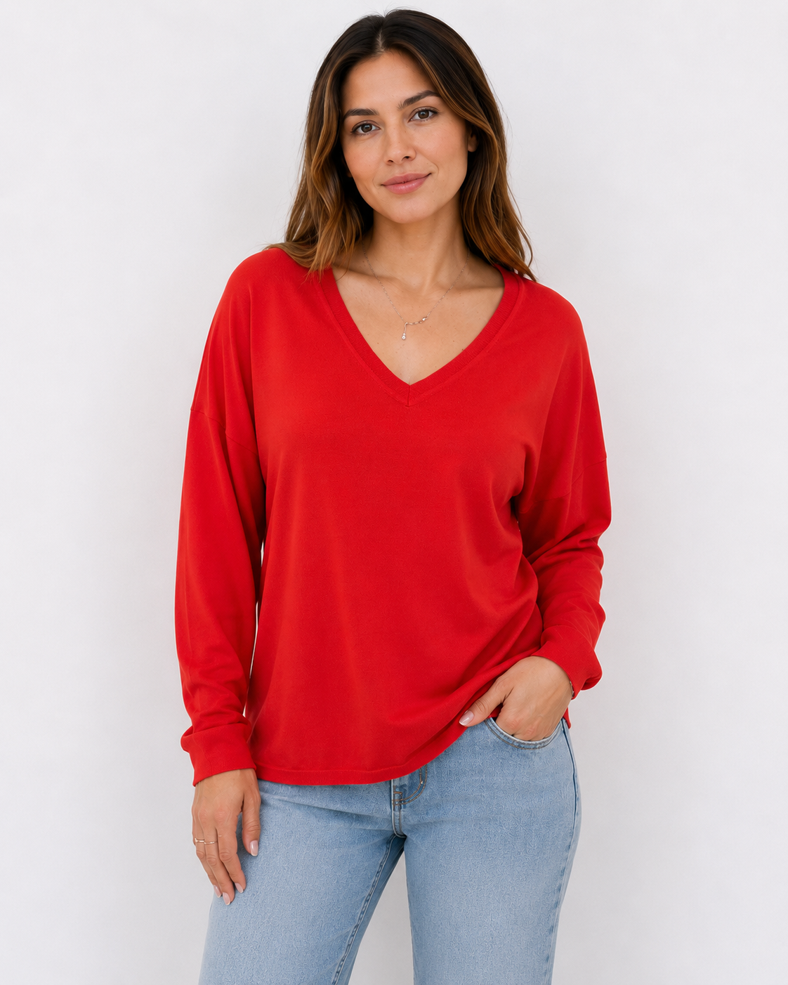 Maglia in filo a V