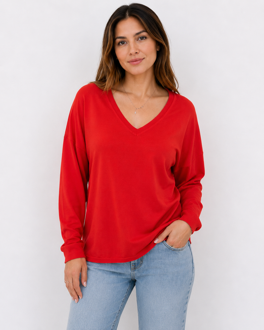 Maglia in filo a V
