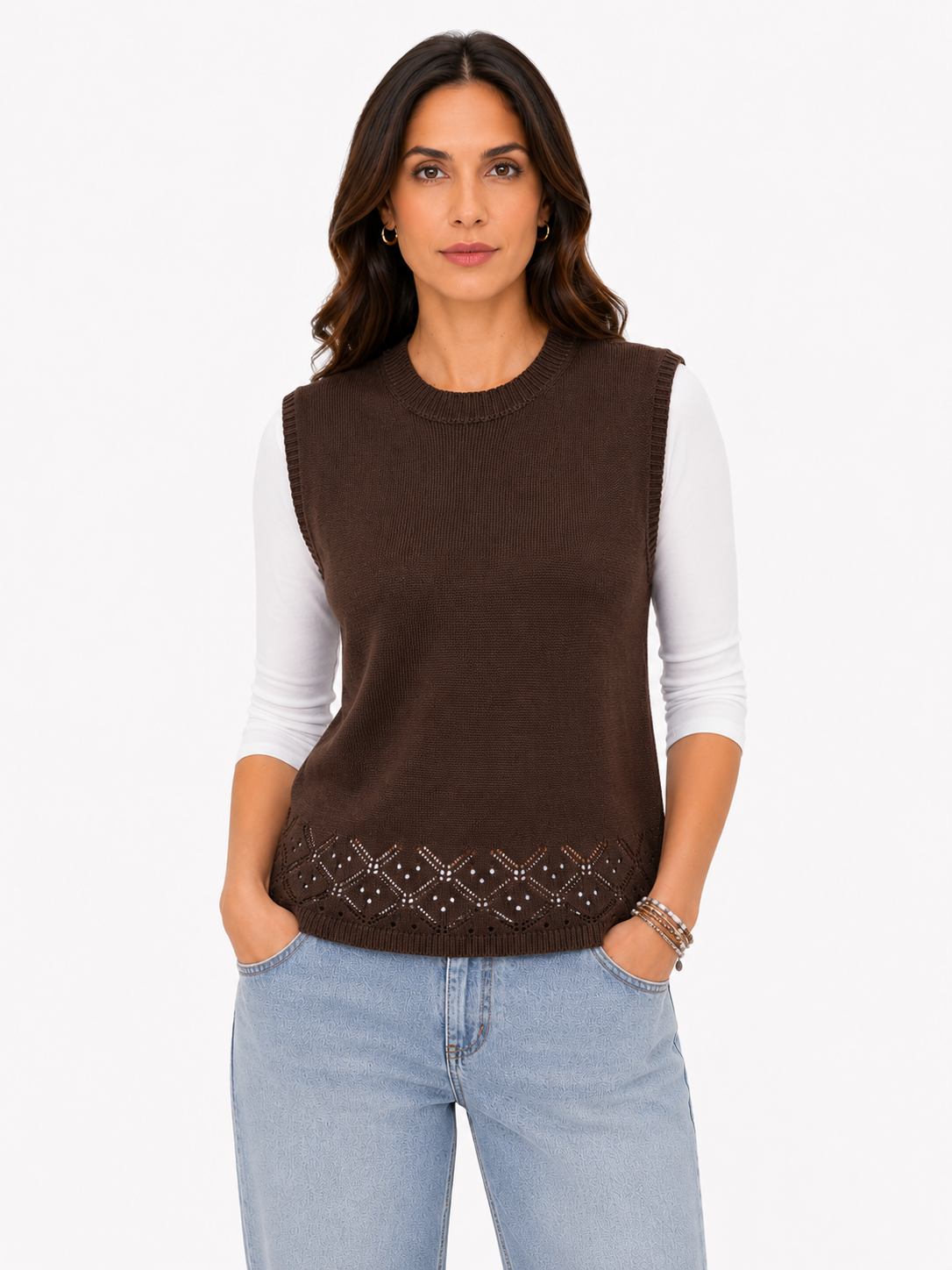 Gilet in misto lino