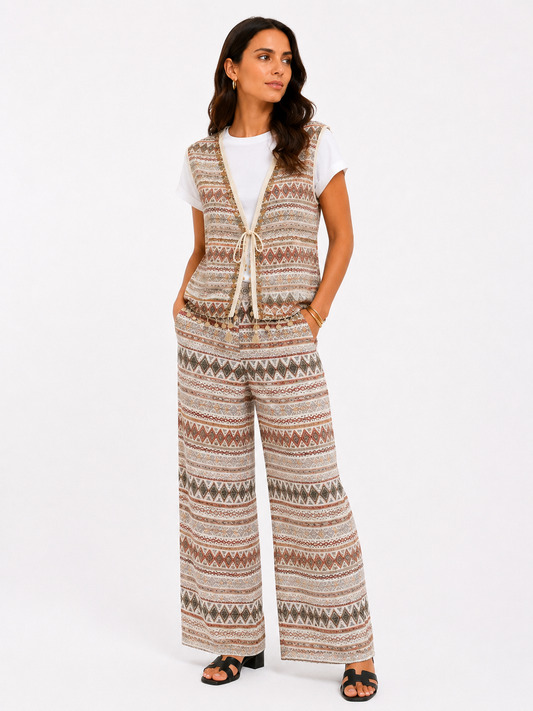 Pantalone etnico ricamato