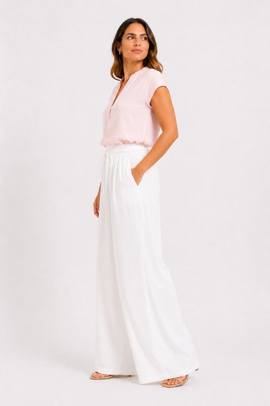 Pantalone leggero effetto denim