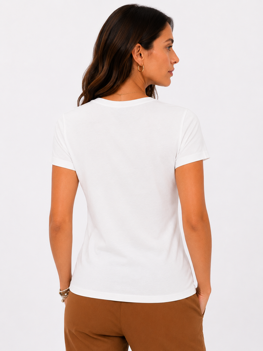 T-shirt con perline