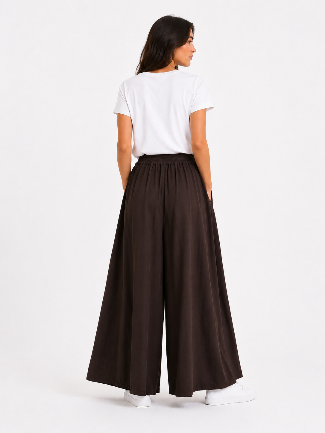 Pantalone largo in cotone