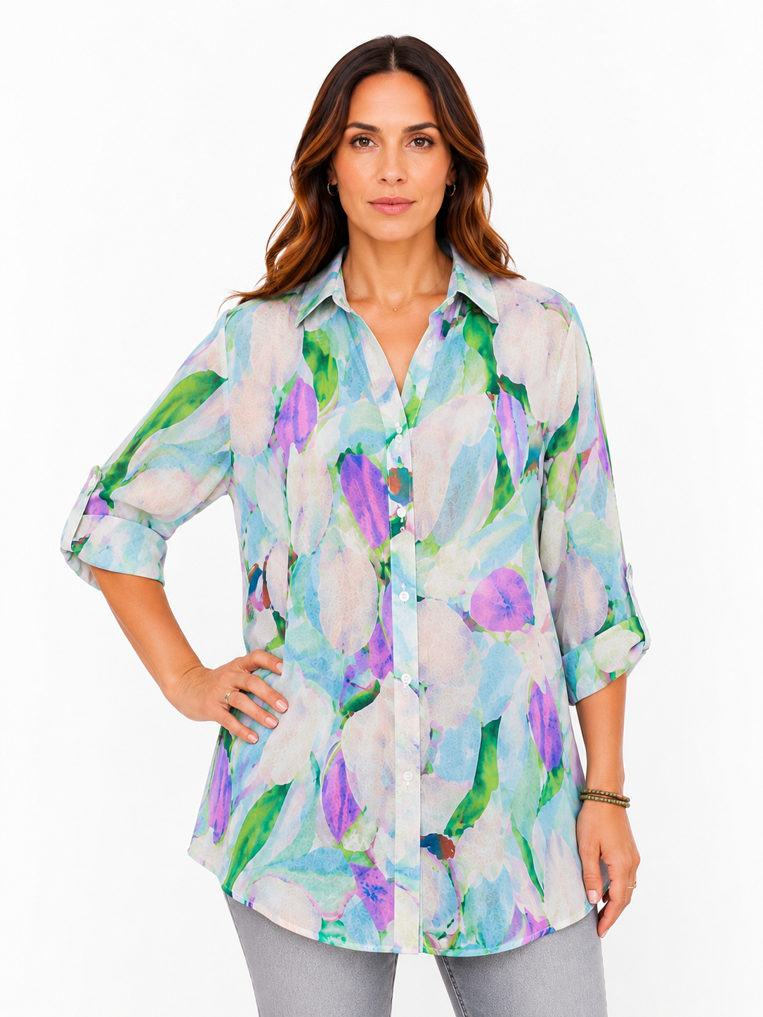 Camicia a fiori grandi
