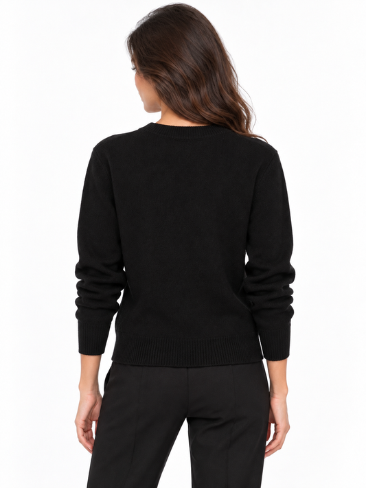 Maglione con applicazioni gioiello