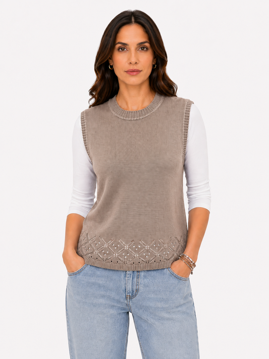 Gilet in misto lino