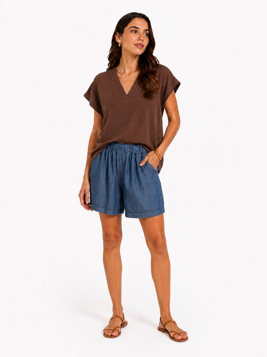 Bermuda in tessuto tencel