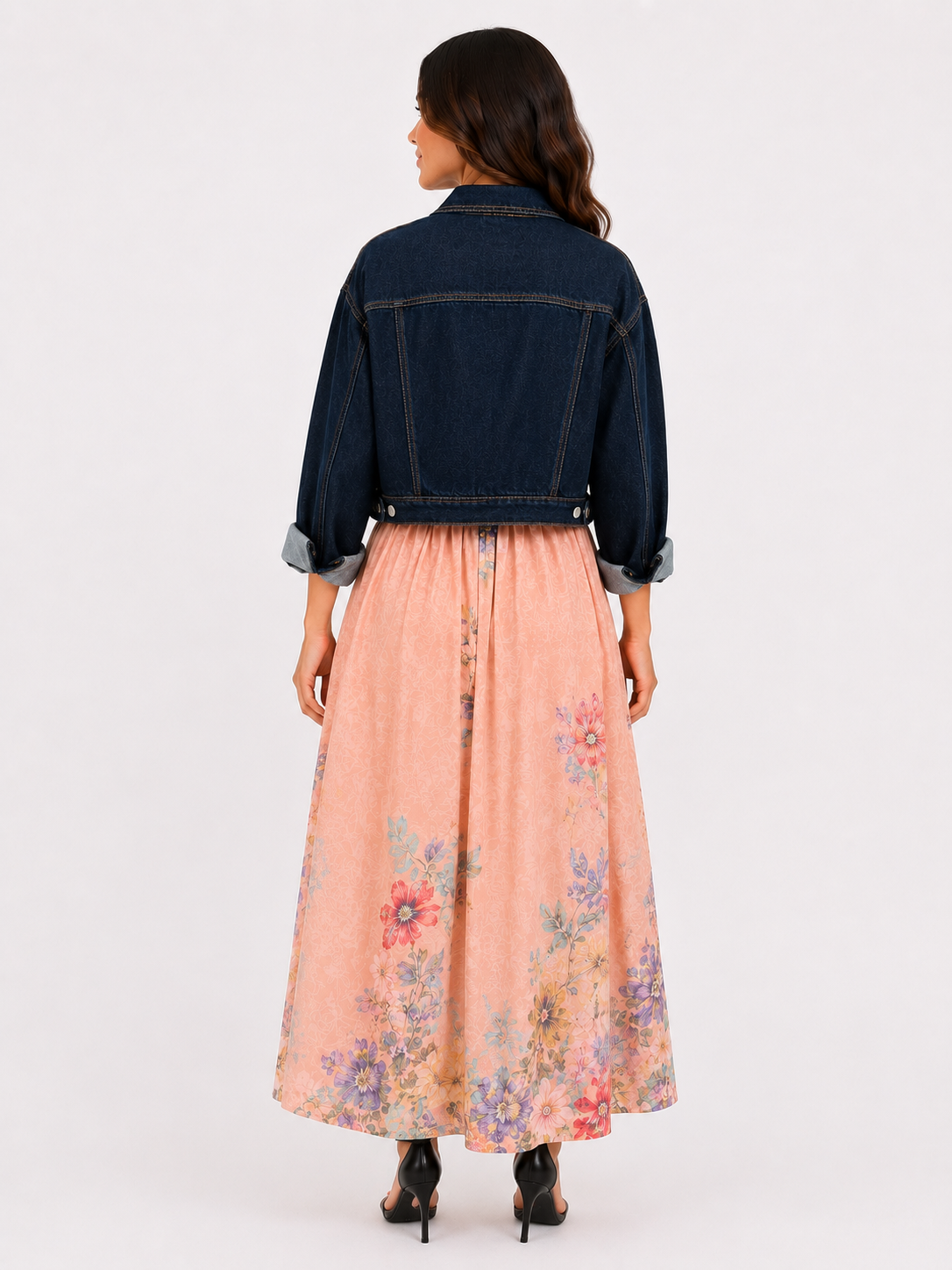 Giacca jeans taglio crop