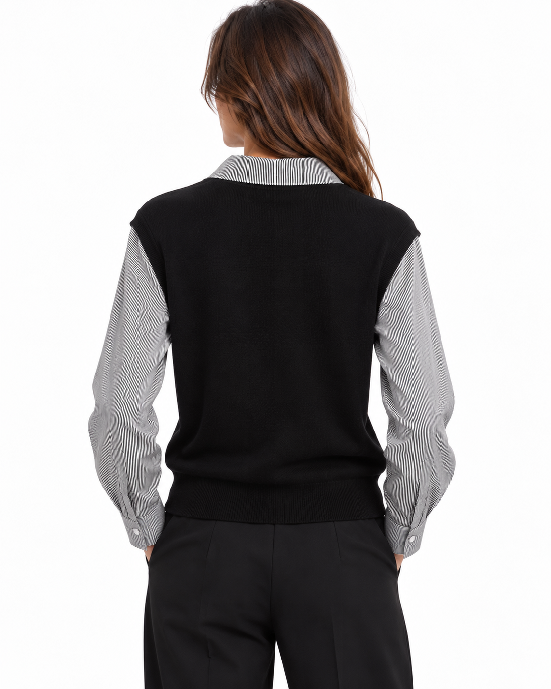 Camicia con gilet incorporato