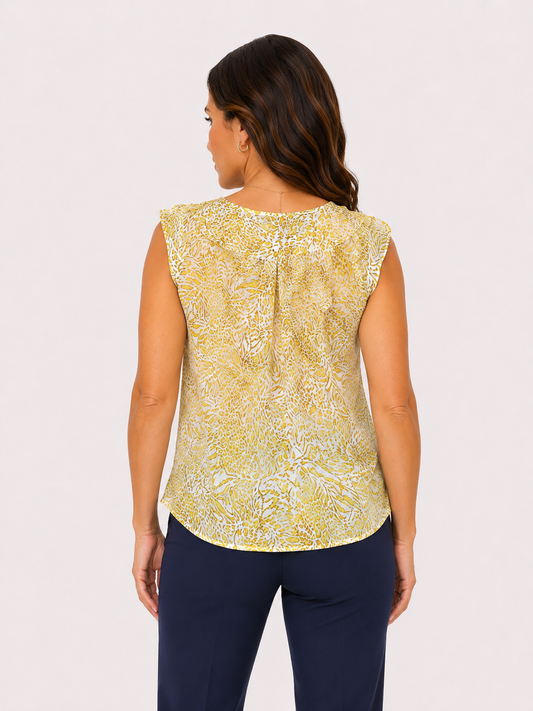 Blusa a fantasia con volan