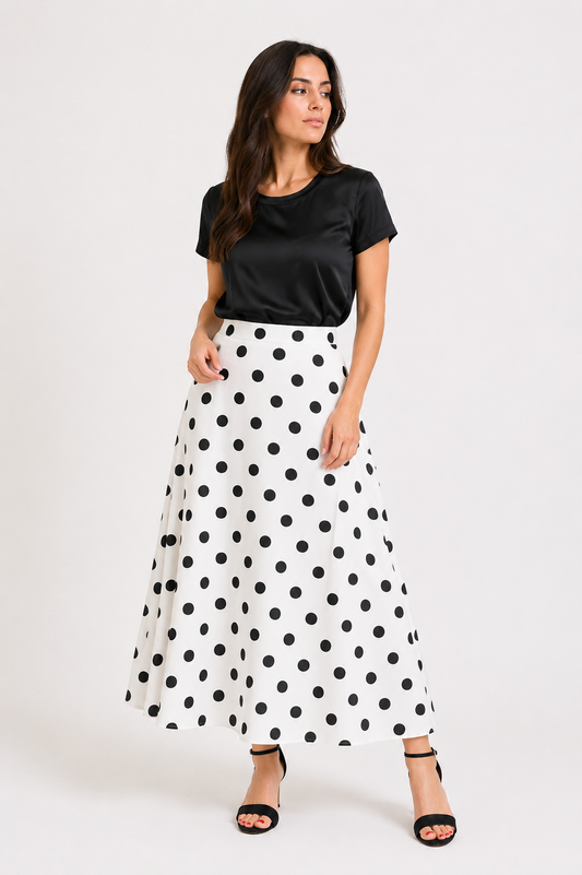 Gonna anni 50 a pois