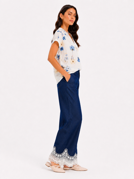 Jeans con pizzo