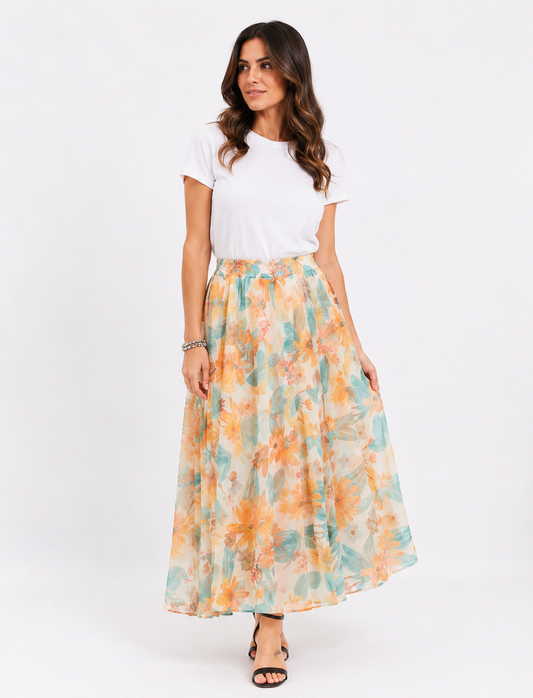 Gonna tulle fiorata