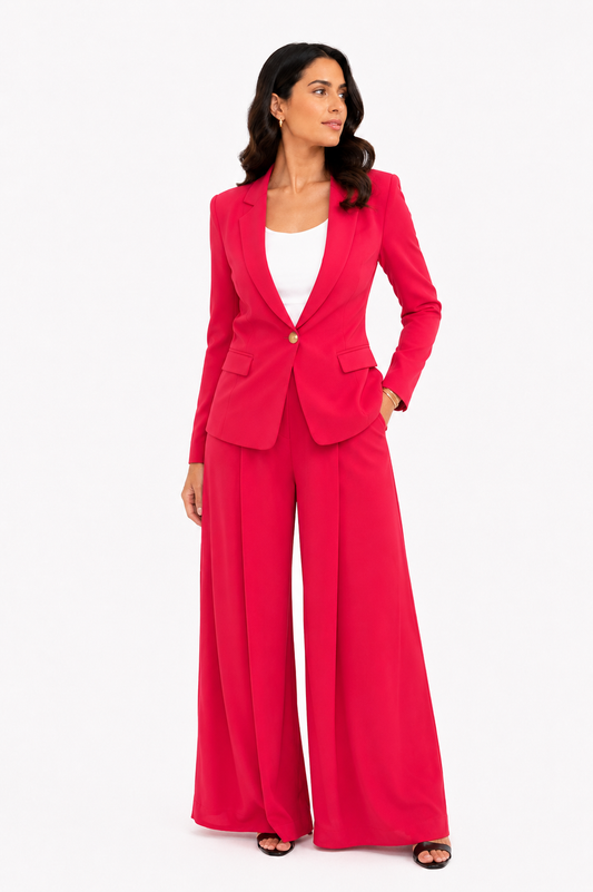 Pantalone a palazzo con zip laterale