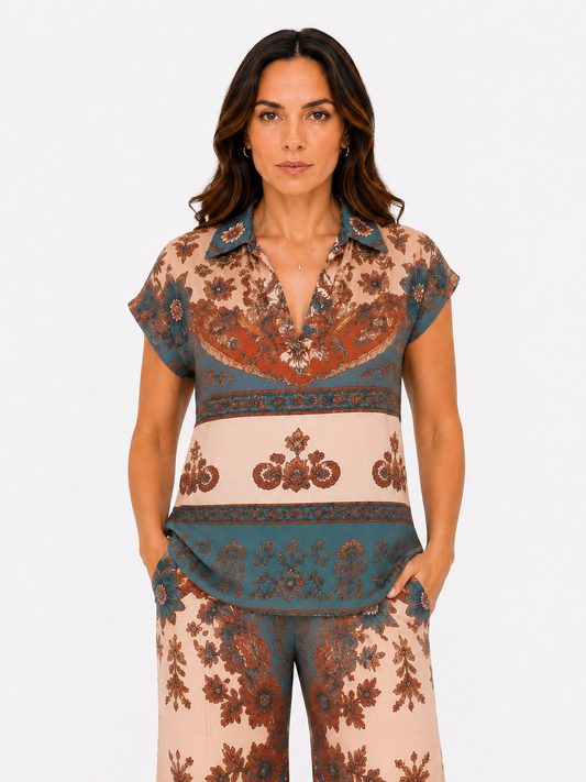 Maglia leggera a fantasia