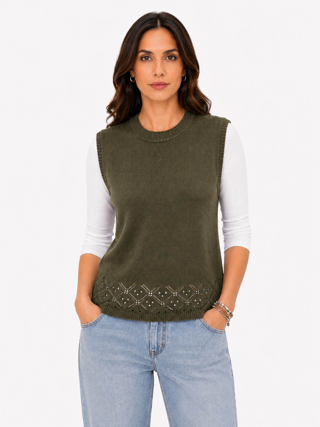Gilet in misto lino