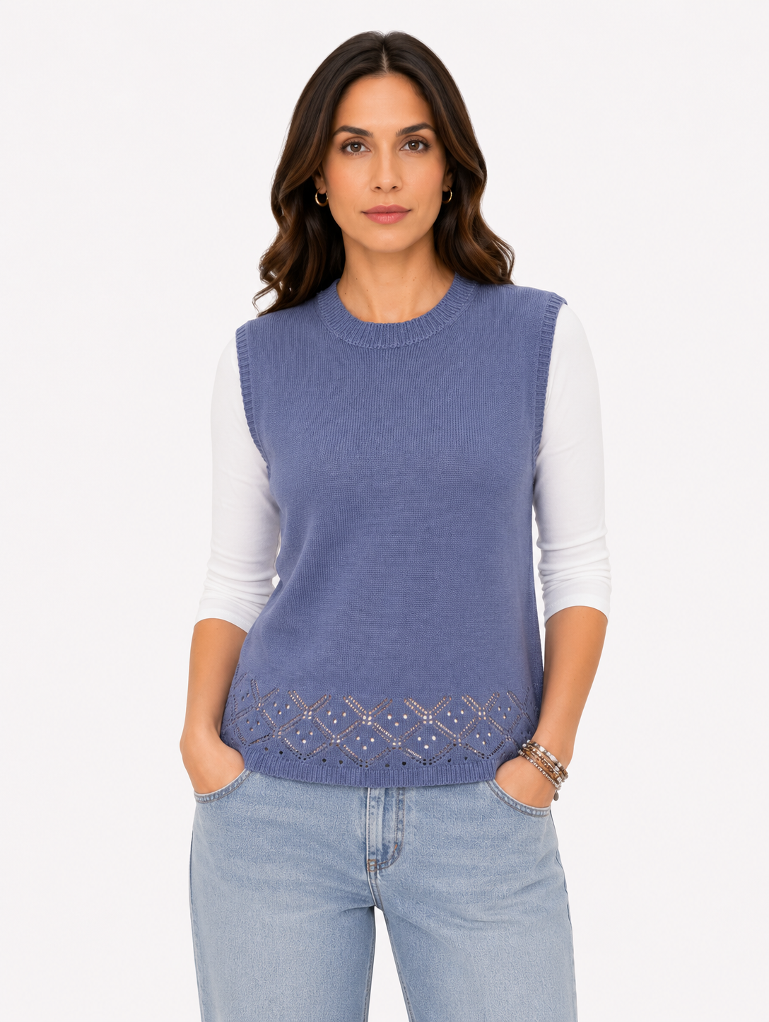 Gilet in misto lino
