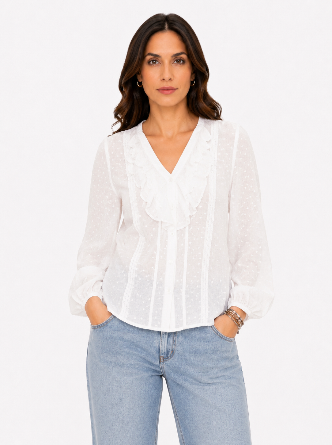 Camicia plumetis