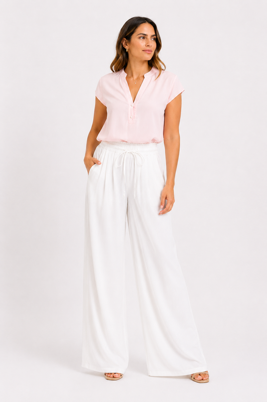 Pantalone leggero effetto denim
