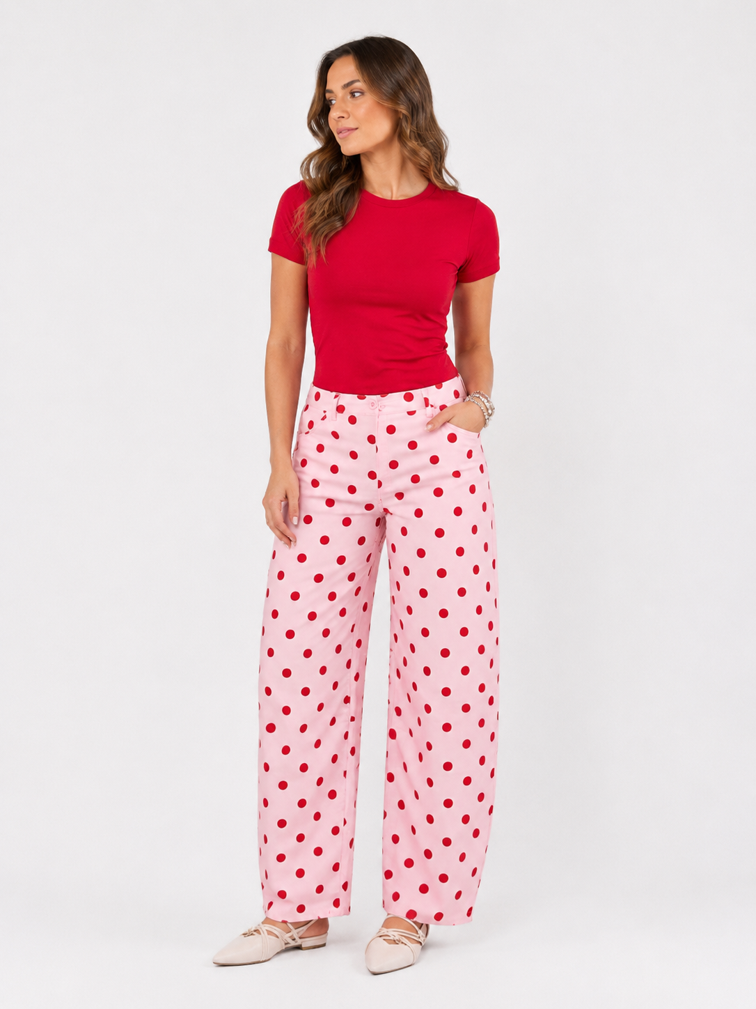 Pantalone ballon a pois