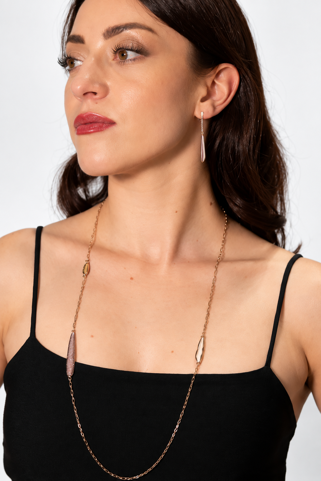 Collana lunga petalini
