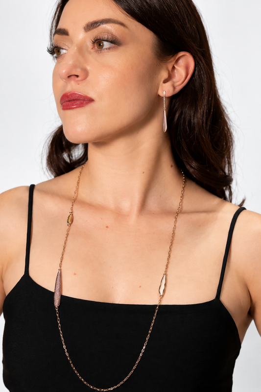 Collana lunga petalini