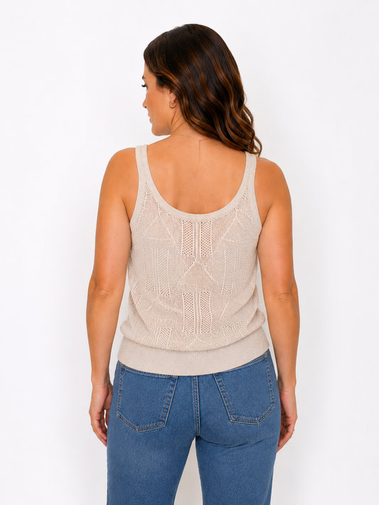 Top traforato con lurex