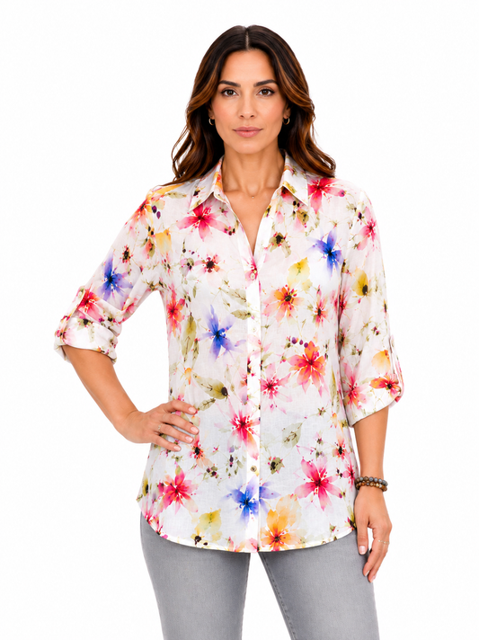 Camicia a fantasia floreale