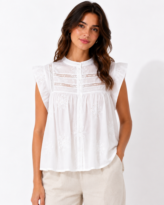 Blusa in sangallo
