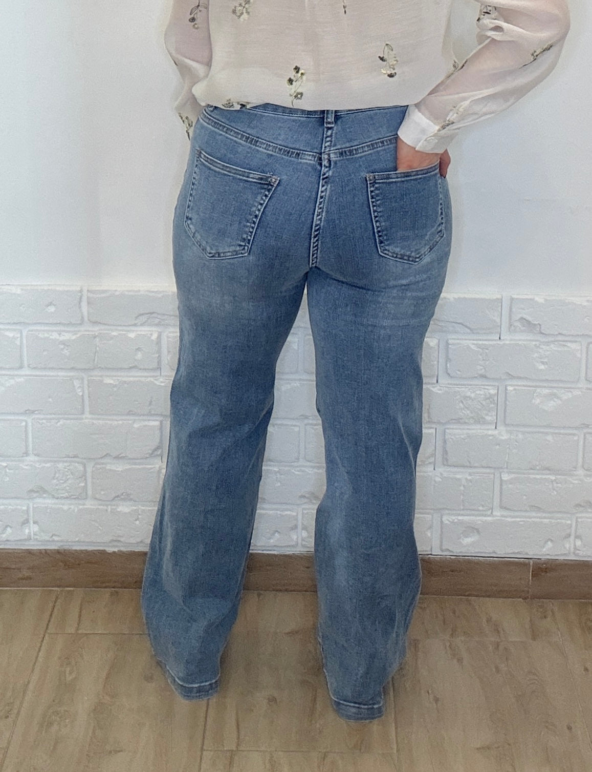 Jeans elasticizzato dritto