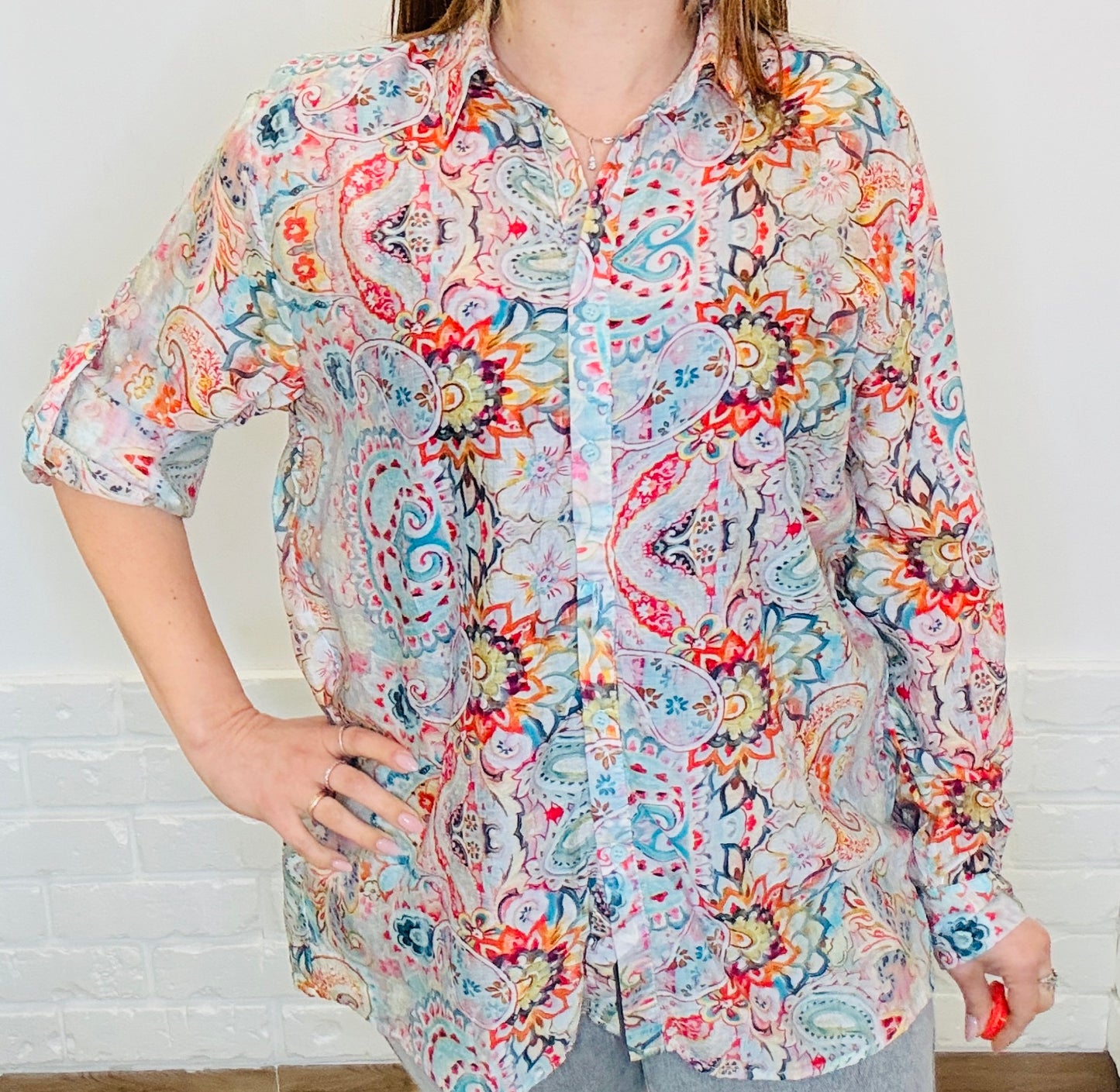 Camicia a fantasia Paisley