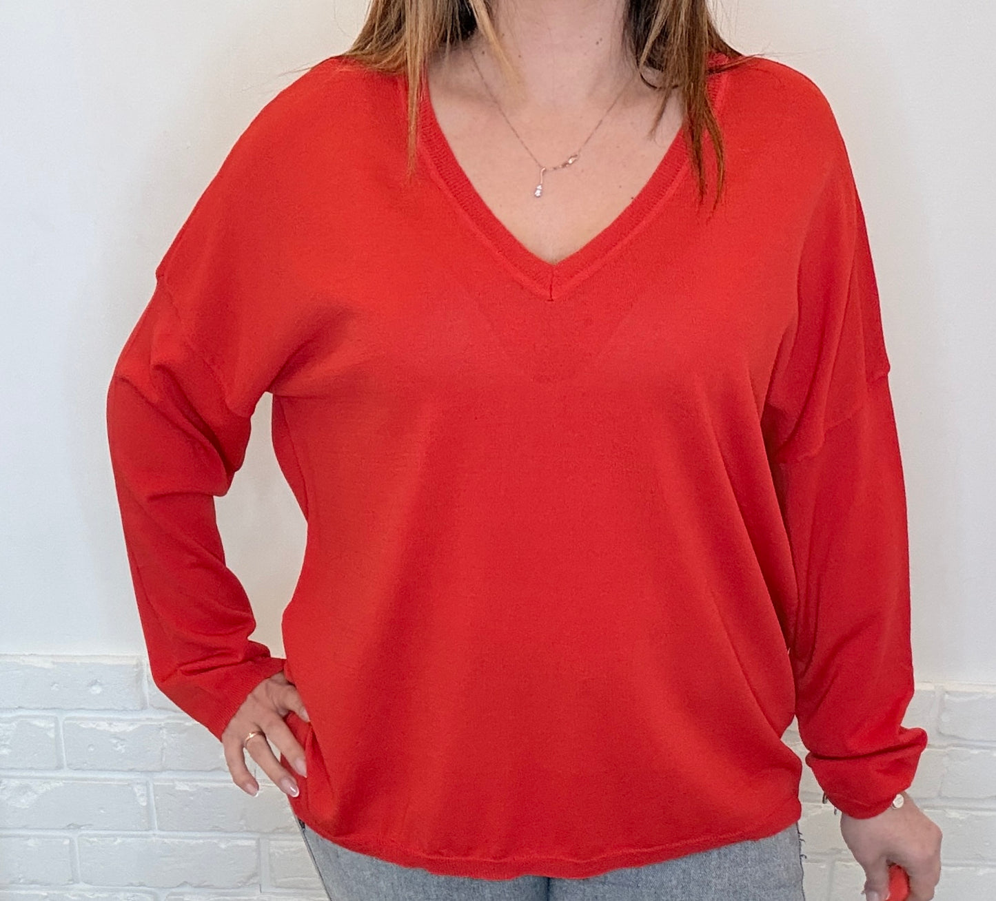 Maglia in filo a V