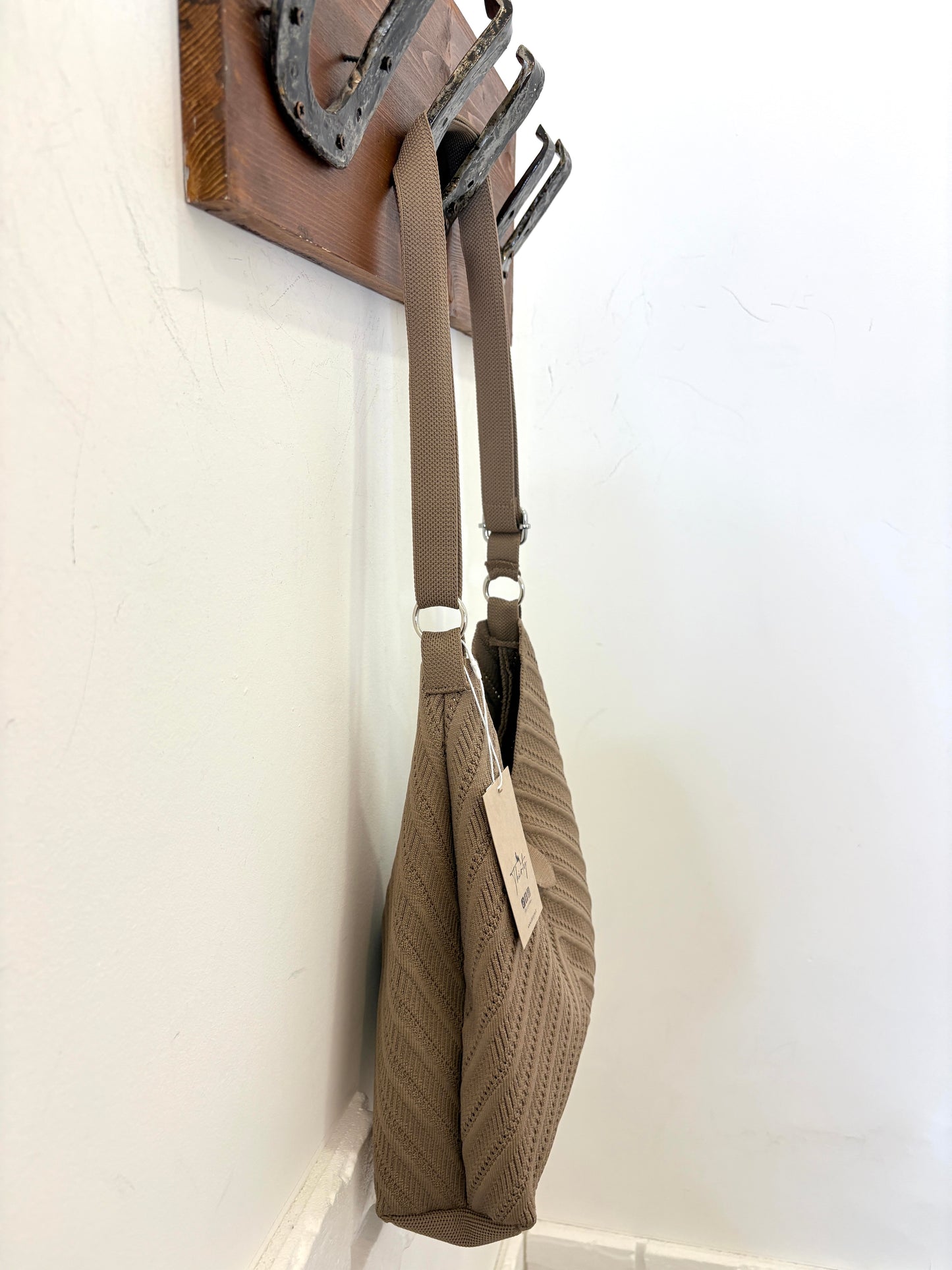 Borsa a spalla in tessuto