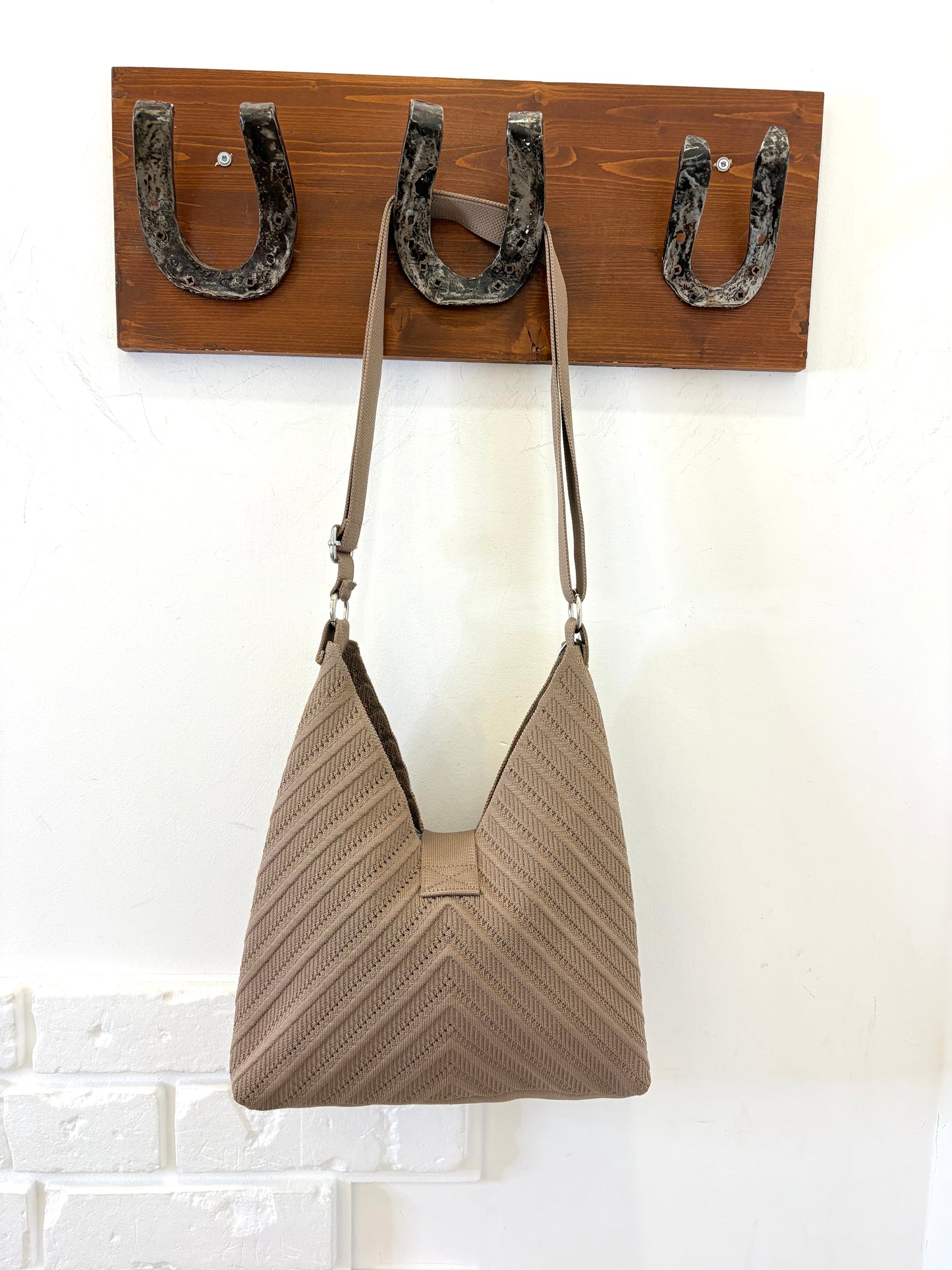 Borsa a spalla in tessuto