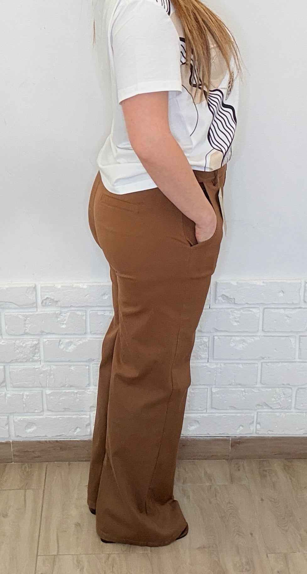 Pantalone a palazzo in cotone