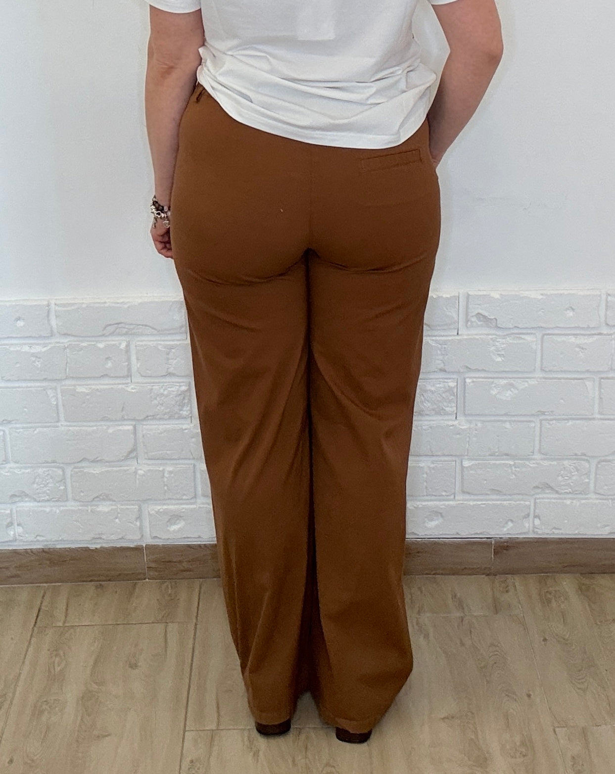 Pantalone a palazzo in cotone