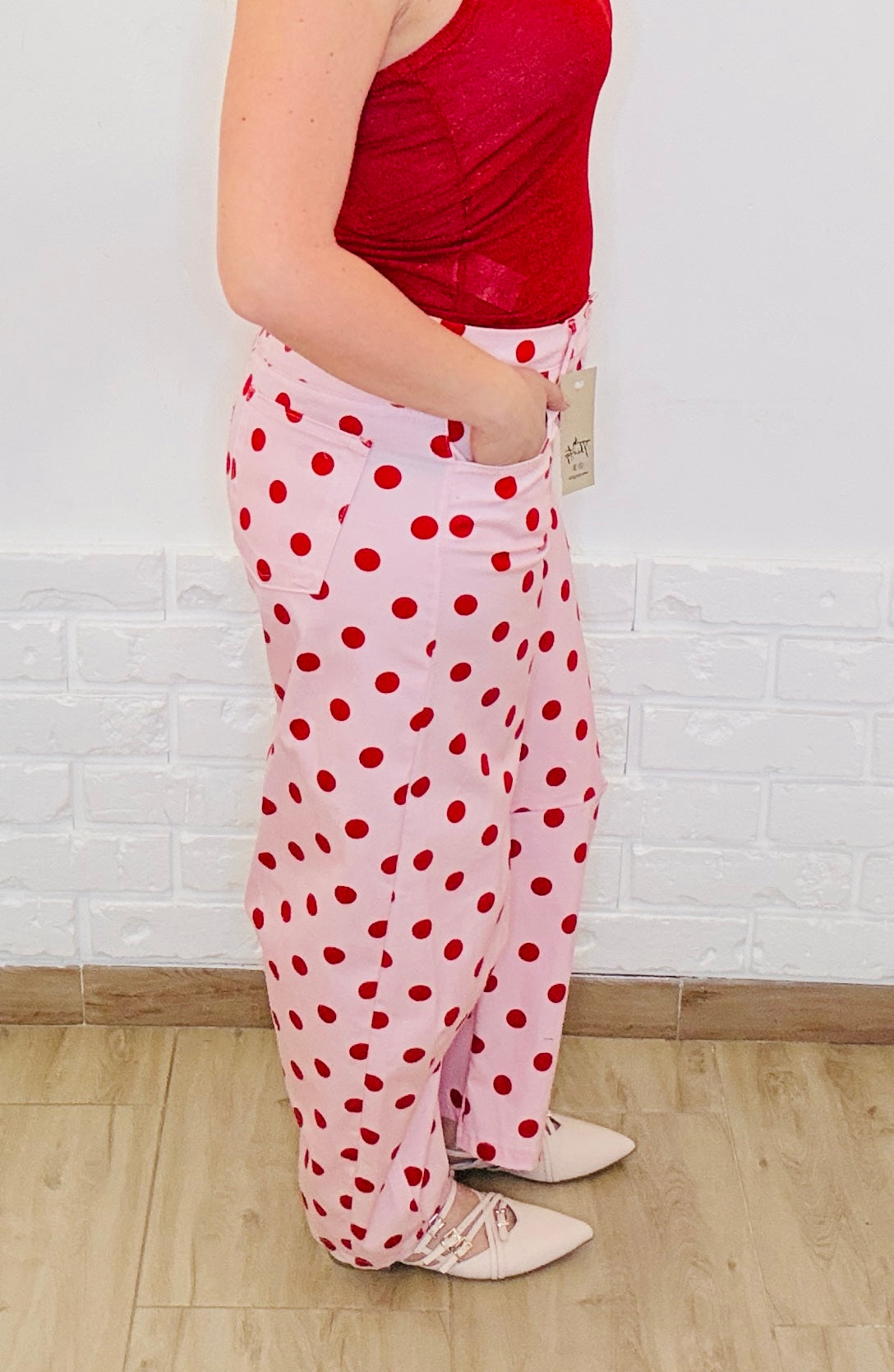 Pantalone ballon a pois